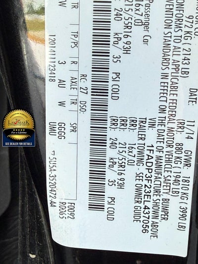 2014 Ford Focus 4dr Sdn SE