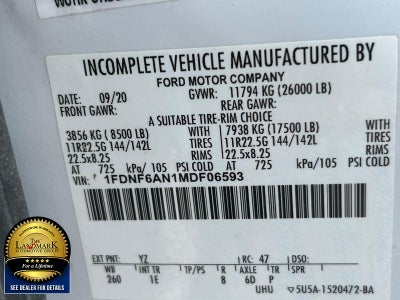 2021 Ford F-650 Straight Frame Gas Reg Cab