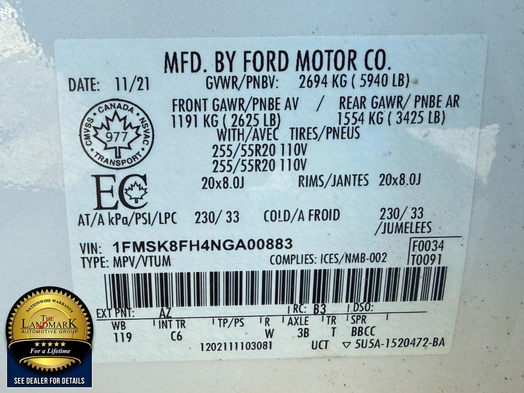 2022 Ford Explorer Limited 4WD