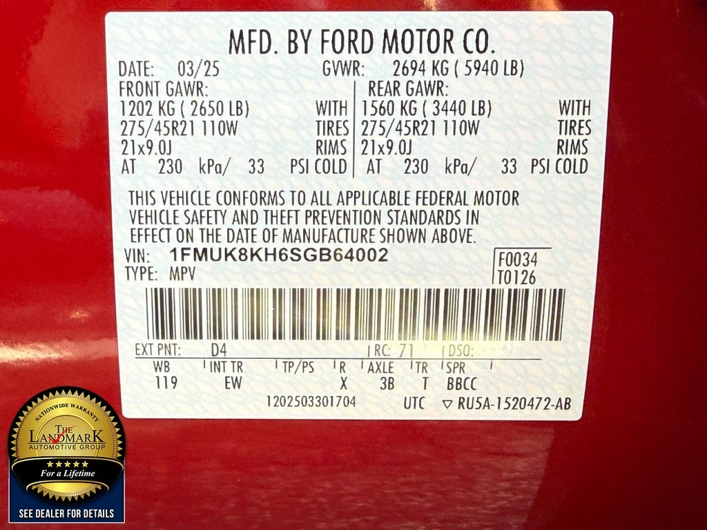 2025 Ford Explorer ST-Line 4WD