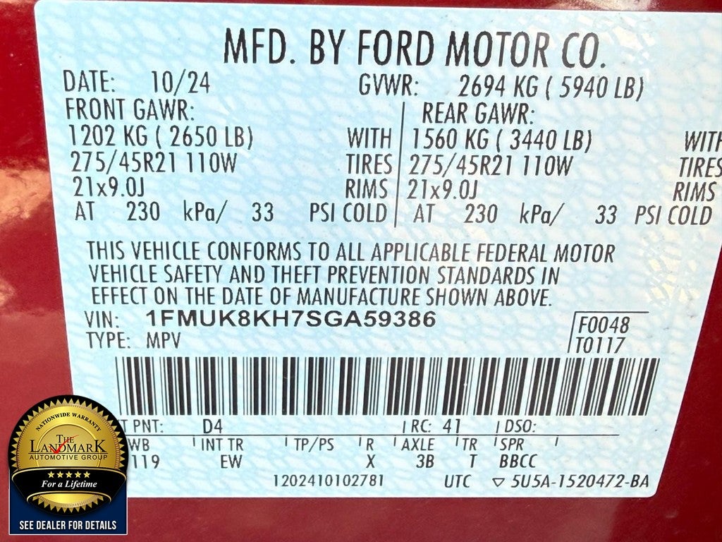 2025 Ford Explorer ST-Line 4WD