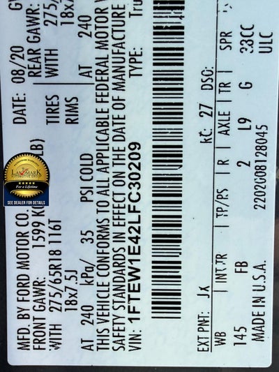 2020 Ford F-150 XLT 4WD SuperCrew 5.5' Box