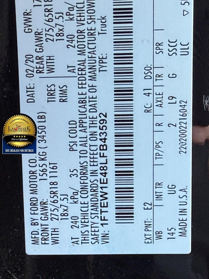 2020 Ford F-150 XLT 4WD SuperCrew 5.5' Box