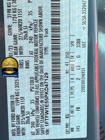 2023 Ford F-150 XLT 4WD SuperCrew 6.5' Box