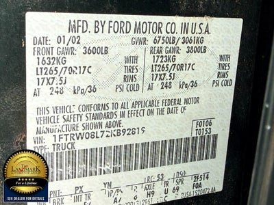 2002 Ford F-150 SuperCrew 139" XLT 4WD