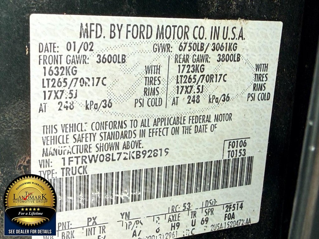 2002 Ford F-150 SuperCrew 139" XLT 4WD