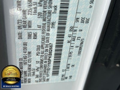 2023 Ford Transit Cargo Van T-150 148" Low Rf 8670 GVWR RWD