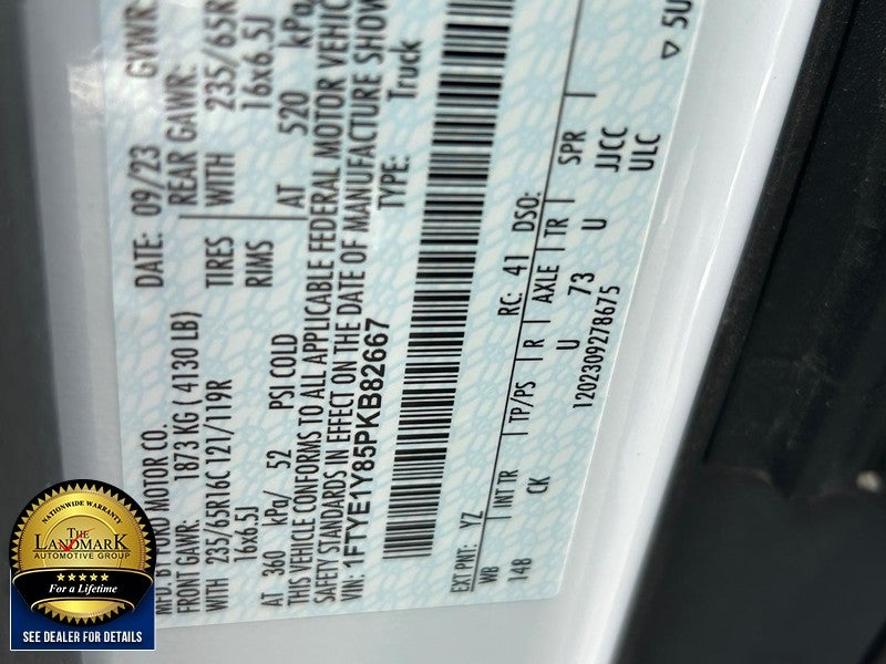 2023 Ford Transit Cargo Van T-150 148" Low Rf 8670 GVWR RWD