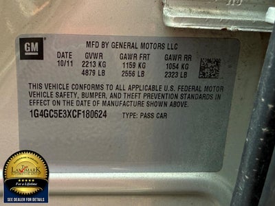 2012 Buick LaCrosse 4dr Sdn Leather FWD