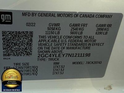 2022 Chevrolet Silverado 2500HD 4WD Crew Cab 159" Work Truck