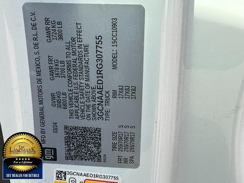 2024 Chevrolet Silverado 1500 2WD Reg Cab 140" Work Truck