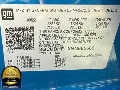 2022 Chevrolet Silverado 1500 4WD Crew Cab 147" ZR2
