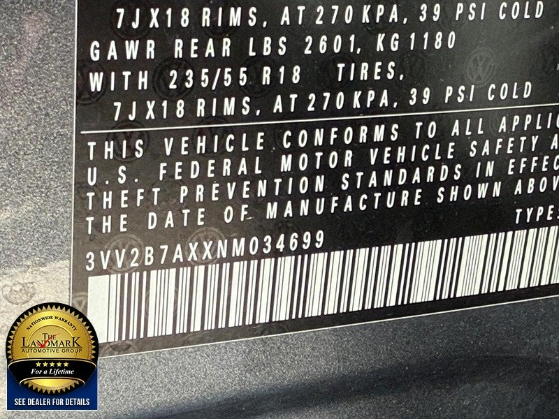 2022 Volkswagen Tiguan 2.0T SE 4MOTION