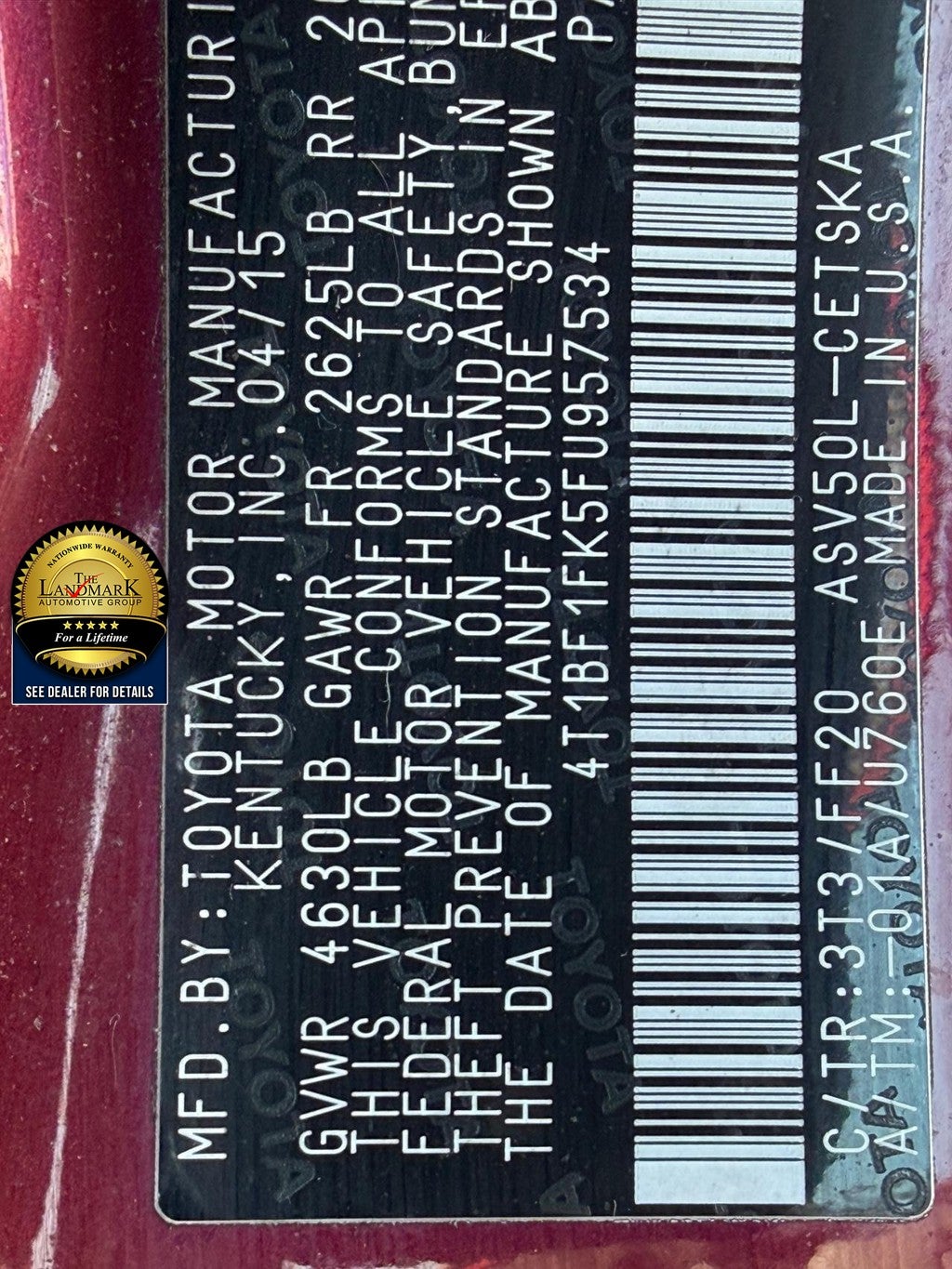 2015 Toyota Camry 4dr Sdn I4 Auto SE (Natl)