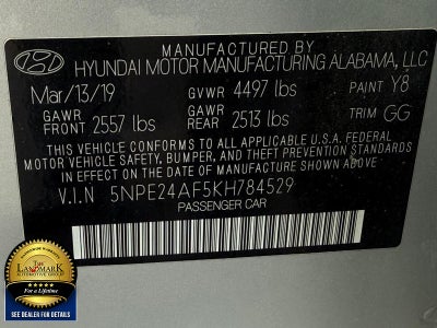 2019 Hyundai Sonata SE 2.4L