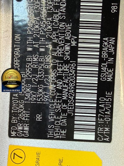 2008 Toyota Highlander FWD 4dr Limited (Natl)