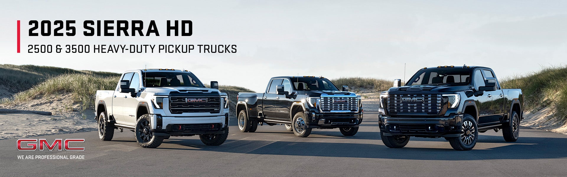 Three 2025 sierra hd trucks 