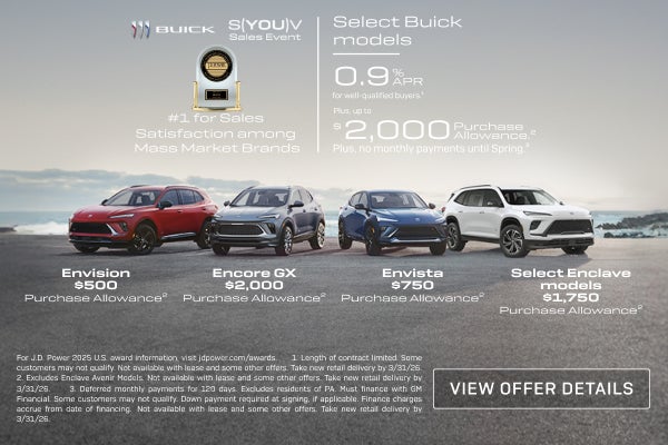 0.9% APR
FOR WELL-QUALIFIED BUYERS.1

Plus, up to $2,000 PURCHASE ALLOWANCE.2

Plus, no monthly p...